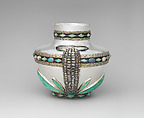 Vase, Tiffany & Co. (1837–present), Silver, silver-gilt, freshwater baroque pearls, amazonite, opals., American