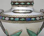 Vase, Tiffany & Co. (1837–present), Silver, silver-gilt, freshwater baroque pearls, amazonite, opals., American