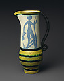 Pitcher with figures, Adolf Odorfer, Earthenware, American