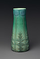 Vase with globe thistles, Designed by Anna Marie Valentien (American, 1862–1947), Earthenware, American