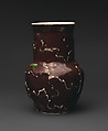 Losanti vase with grape leaves, M. Louise McLaughlin (American, Cincinnati, Ohio 1847–1939 Cincinnati, Ohio), Porcelain, American