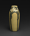 Vase with narcissus, Decorated by Anna Marie Valentien (American, 1862–1947), Earthenware, American