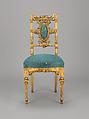 Side chair, Herter Brothers (German, active New York, 1864–1906), Gilded wood and reproduction upholstery, American