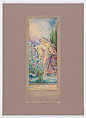 Design for Window, Louis C. Tiffany (American, New York 1848–1933 New York), Watercolor, gouache, and graphite on paper mounted on board in original matt, American