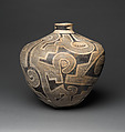 Socorro black-on-white storage jar, Clay and pigment, Ancestral Pueblo, Native American
