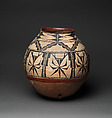 Powhoge polychrome storage jar, Clay and pigment, Tewa, Native American