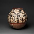 Powhoge polychrome storage jar, Clay and pigment, Tewa, Native American