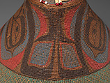 Hat, Spruce root, shell, ermine, glass beads, pigment, cotton cloth, and tanned leather, Tlingit