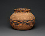 Basket jar, willow devil's claw, Chemehuevi, Native American