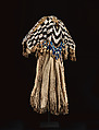 Dress and belt with awl case, Dress: tanned leather, glass beads, shell, bone, elk teeth, and brass thimbles
belt: commercial leather, glass beads, and metal studs
awl case: tanned leather, and glass beads, Wasco, Native American