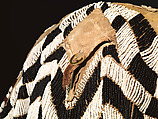 Dress and belt with awl case, Dress: tanned leather, glass beads, shell, bone, elk teeth, and brass thimbles
belt: commercial leather, glass beads, and metal studs
awl case: tanned leather, and glass beads, Wasco, Native American