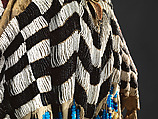Dress and belt with awl case, Dress: tanned leather, glass beads, shell, bone, elk teeth, and brass thimbles
belt: commercial leather, glass beads, and metal studs
awl case: tanned leather, and glass beads, Wasco, Native American