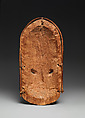 Mask, Wood, vegetable fiber and pigment, Chugach, Native American