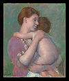 Mother and Child, Mary Cassatt (American, Pittsburgh, Pennsylvania 1844–1926 Le Mesnil-Théribus, Oise), Pastel on wove paper mounted on canvas, American