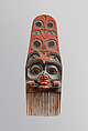 Comb, Wood and pigment, Tlingit, Native American