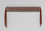 Sash, Wool yarn and glass beads, Western Great Lakes, Native American