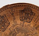 Basket tray, Juana Basilia Sitmelelene (Chumash, 1782–1832), Dyed and undyed juncus stems, Chumash, Native American