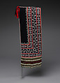 Woman's hood, Wool cloth, glass beads, and silk ribbon, James Bay Cree, Native American