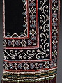 Woman's hood, Wool cloth, glass beads, and silk ribbon, James Bay Cree, Native American