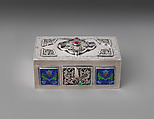 Box, Laurence B. Dixon (American), Silver, enamel, garnet, rose quartz, rubellite, sapphire, peridot, chalcedony, and shell, American