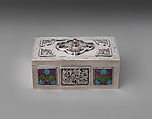 Box, Laurence B. Dixon, (American, 1870–1953), Silver, enamel, garnet, rose quartz, rubellite, sapphire, peridot, chalcedony, and shell, American