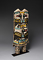 Tunic and leggings, Cedar bark, mountain sheep wool and dye, Tlingit, Native American