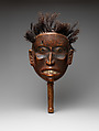 Shaman's rattle, Birch, bone, hair, pigment, and metal pins, Tsimshian, Native American