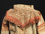 Man's coat, Tanned leather and pigment, Innu/ Naskapi, Native American