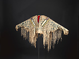 War shirt, Tanned leather, pigment, horsehair, porcupine quills, dye, glass beads, and wool cloth, Niimíipuu / Nez Perce, Native American