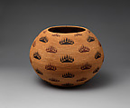 Basket bowl, Louisa Keyser (Washoe, ca. 1831-1925), Willow and redbud shoots, bracken root, and dye, Washoe, Native American
