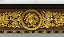 Pier Table, Charles-Honoré Lannuier (France 1779–1819 New York), Mahogany, mahogany veneer, pine, tulip poplar, maple, marble, gilded brass, die-stamped brass, plate glass, American