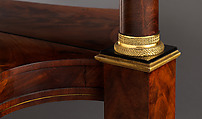Pier Table, Charles-Honoré Lannuier (France 1779–1819 New York), Mahogany, mahogany veneer, pine, tulip poplar, maple, marble, gilded brass, die-stamped brass, plate glass, American
