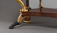 Pier Table, Charles-Honoré Lannuier (France 1779–1819 New York), Mahogany, mahogany veneer, pine, tulip poplar, maple, marble, gilded brass, die-stamped brass, plate glass, American