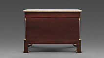 Pier Table, Charles-Honoré Lannuier (France 1779–1819 New York), Mahogany, mahogany veneer, pine, tulip poplar, maple, marble, gilded brass, die-stamped brass, plate glass, American