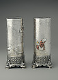 Pair of vases, Tiffany &amp; Co. (1837–present), Silver, copper, gold, brass, and gold-copper-silver alloy, American