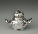 Tea and Coffee Set, Tiffany &amp; Co. (1837–present), Silver, copper, brass, copper-gold-silver alloys, silver-gilt, and ivory, American