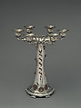 Pair of Candelabra, Tiffany &amp; Co. (1837–present), Silver, copper, gold, brass, and copper-platinum alloy with traces of iron, American