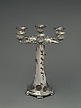 Pair of Candelabra, Tiffany &amp; Co. (1837–present), Silver, copper, gold, brass, and copper-platinum alloy with traces of iron, American