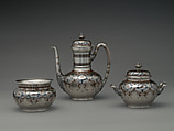 Tea and Coffee Set, Tiffany & Co. (1837–present), Silver, copper, niello, and ivory, American