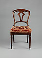 Side chair, D. Phyfe & Son (1840–1847), Rosewood, rosewood veneer, ash (secondary wood), reproduction upholstery, American
