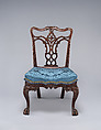 Side Chair, Attributed to Benjamin Randolph (American, 1737–1792), Mahogany, northern white cedar, American