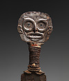 Dagger, Attributed to Saayina aat (Tlingit), Iron, tanned leather, wool cloth, vegetal fiber, and human hair, Tlingit, Native American