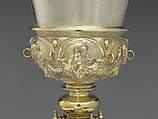 Chalice, Antón Dantés (Mexico, 1544–1588), Silver, gilt, repoussé, chased, cast, and lathed, with burnished punchwork, Mexican