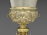 Chalice, Antón Dantés (Mexico, 1544–1588), Silver, gilt, repoussé, chased, cast, and lathed, with burnished punchwork, Mexican