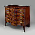 Chest of drawers, Mahogany, mahogany and birch veneers with yellow poplar, white pine, American