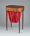 Worktable, Mahogany, mahogany and birch veneers with white pine, mahogany, American