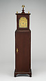 Dwarf tall clock, Attributed to Samuel Mulliken II (1761–1847), Cherry, brass with white pine, American