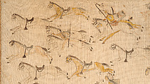 The Battle of the Little Bighorn, Standing Bear/ Mató Nájin (Minneconjou Lakota/Teton Sioux, 1859–1933), Pencil, ink, and watercolor on muslin, Minneconjou Lakota/ Teton Sioux, Native American