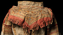 Man's coat, Tanned leather and pigment, Innu/ Naskapi, Native American