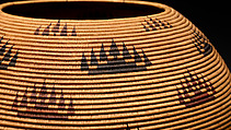 Basket bowl, Louisa Keyser (Washoe, ca. 1831-1925), Willow and redbud shoots, bracken root, and dye, Washoe, Native American